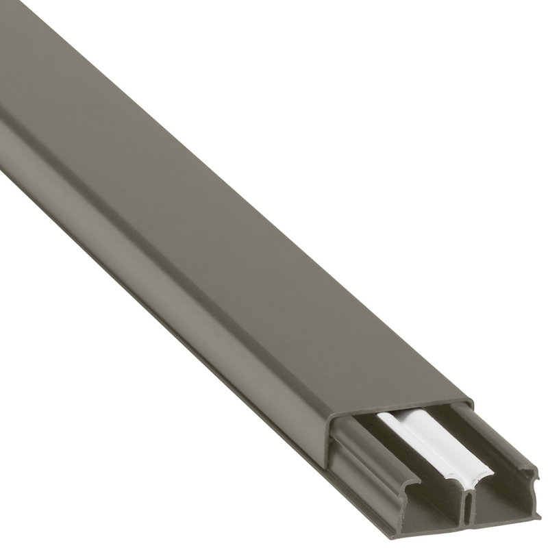 Legrand 030078 - Guide-câbles marron 32x12,5mm grande capacité 2 compartiments - longueur 2,1m