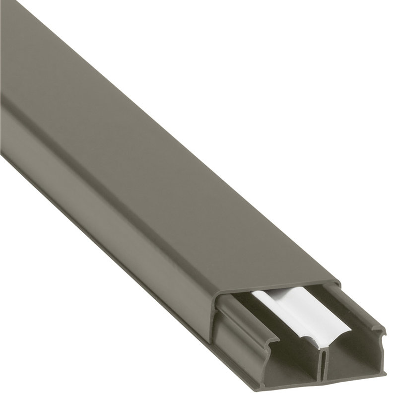 Legrand 030081 - Guide-câbles marron 40x16mm grande capacité 2 compartiments - longueur 2,1m