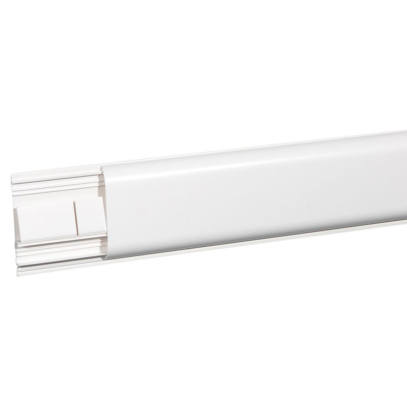 Legrand 030089 - Plinthe DLPlus 120x20mm 2 compartiments 1 couvercle longueur 2m - blanc