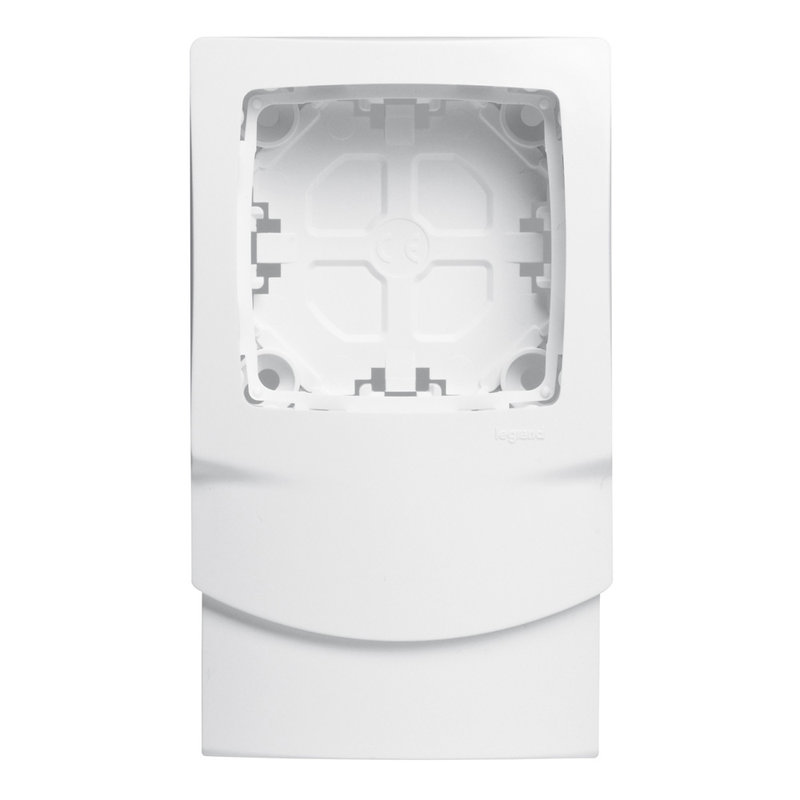 Legrand 031408 - Cadre Appareillage saillie 1 poste pour moulures DLPlus épaisseur 20mm - blanc