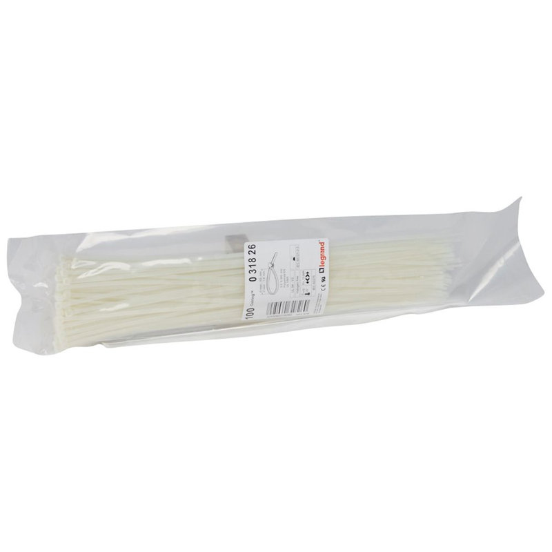 Legrand 031826 - Collier Colring largeur 3,5mm - longueur 360mm - sachet de 100 pièces - incolore
