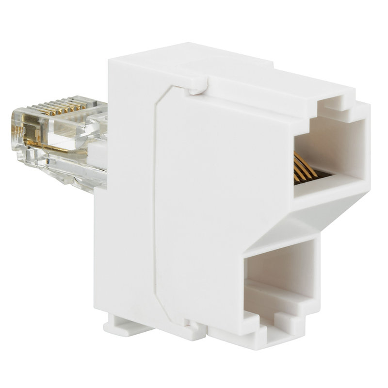 Legrand 032745 - Doubleur saillie de RJ45 à réseau informatique et téléphone