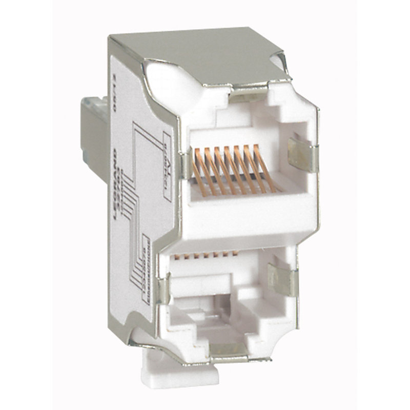 Legrand 032783 - Doubleur saillie de RJ45 à télévision et réseau informatique ou téléphone