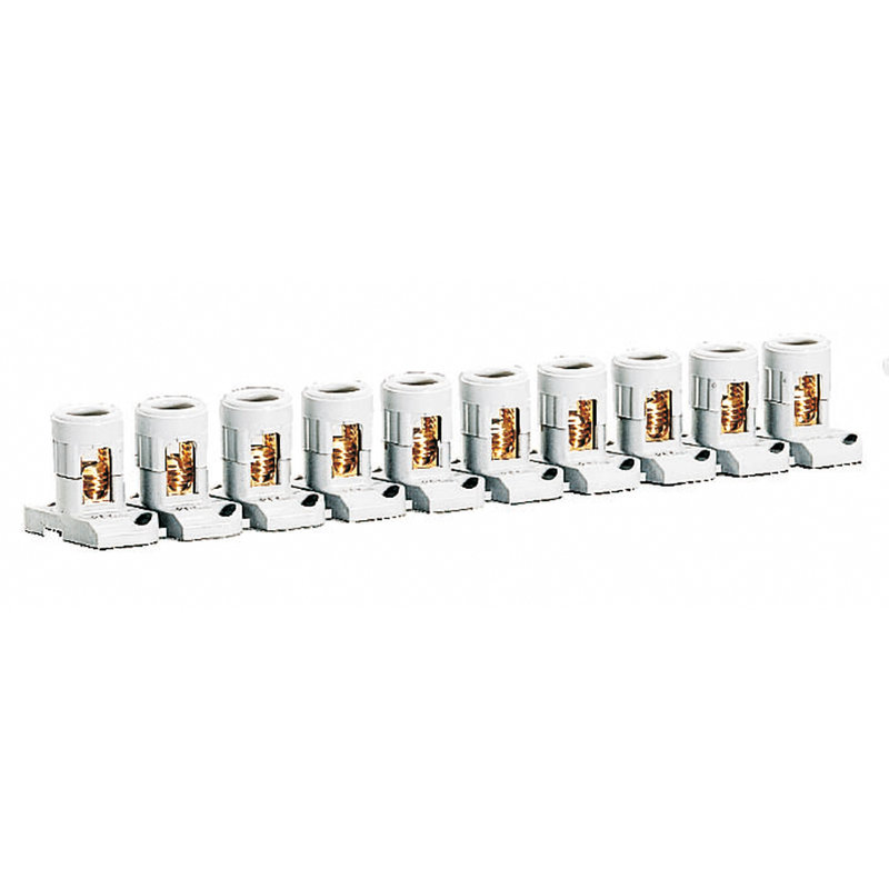 Legrand 034000 - Barrette de 10 bornes séparables avec capacité par borne 2x6mm² et pas 15mm