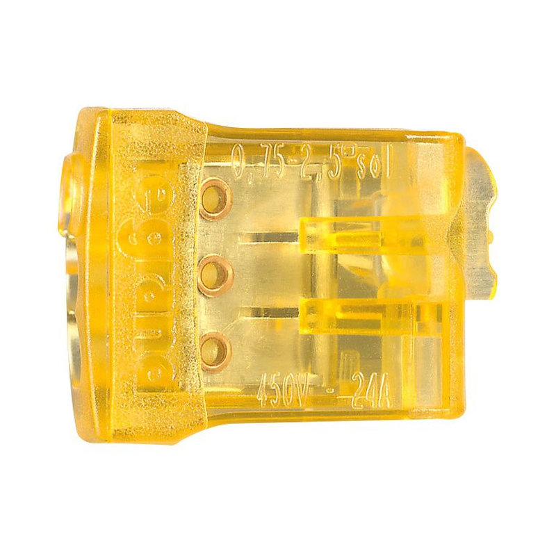 Legrand 034323 - Borne connexion sans vis Nylbloc auto pour 3 fils - 24A - 450V~ - orange