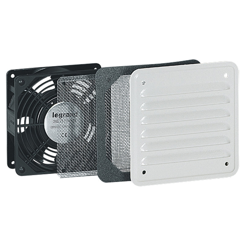 Legrand 034817 - Ventilateur 30/160 m³/h - RAL7035 - avec ouïe métal - IP32 IK10