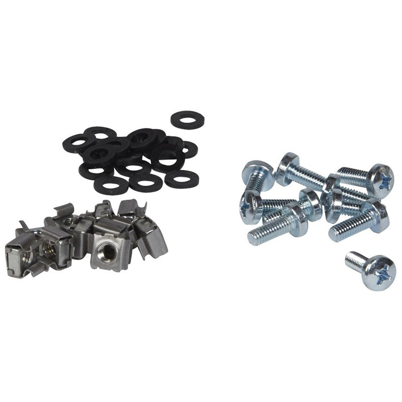 Legrand 036453 - Jeu de 50 écrous cage 8,5mm avec 50 rondelles plastique et 50 vis M6