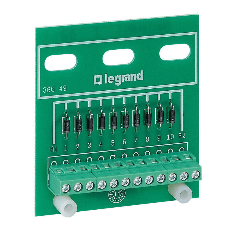 Legrand 036649 - Module de 10 diodes anode commune pour Osmoz - fixation sur porte ou plaque
