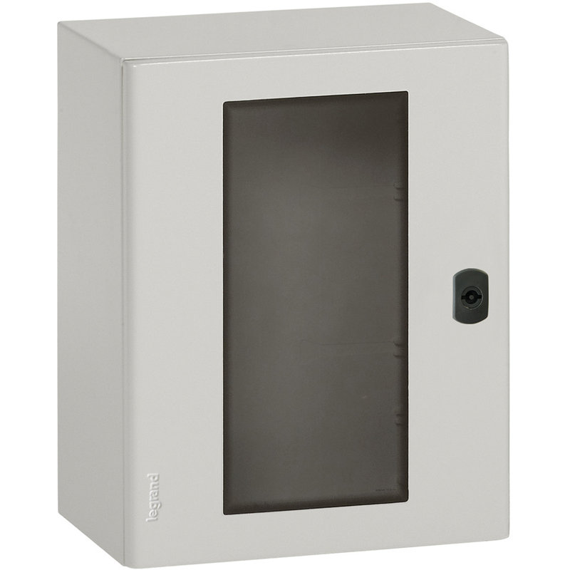 Legrand 036928 - Coffret metal Atlantic version vertical 1 porte vitrée 500x400x200mm et plaque