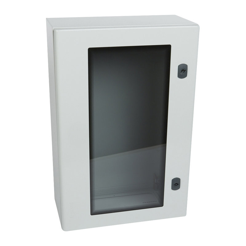 Legrand 036929 - Coffret Atlantic métal IP66 IK10 RAL7035 - porte vitrée 600x400x200mm et plaque