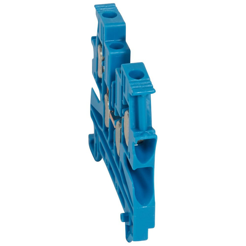 Legrand 037109 - Bloc jonc Viking 3 à vis - 1 jonc/2 entrées/2 sorties - bleu - pas 6