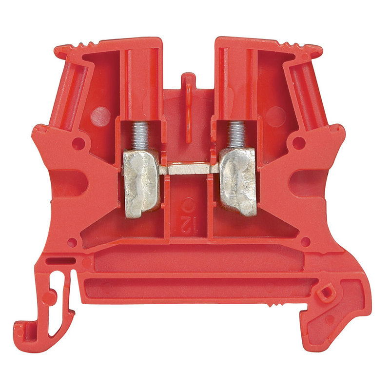 Legrand 037131 - Bloc jonc Viking 3 à vis - 1 jonction/1 entrée/1 sortie - rouge - pas 6