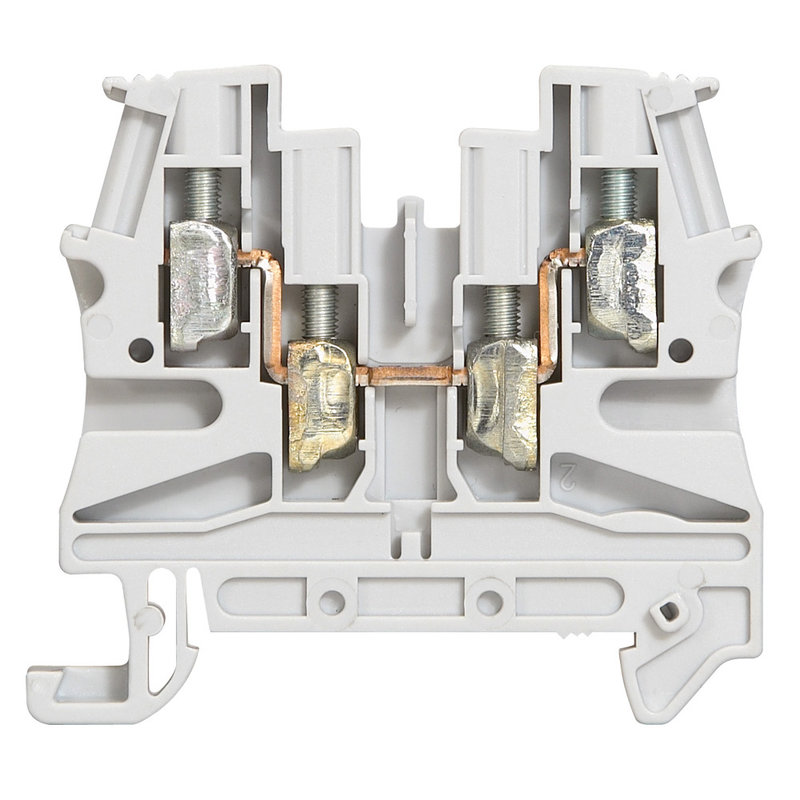 Legrand 037169 - Bloc jonc Viking 3 à vis - 1 jonc/2 entrées/2 sorties - gris - pas 6