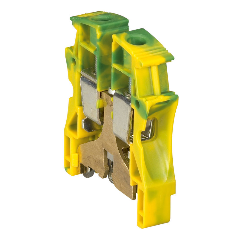 Legrand 037174 - Bloc jonc Viking 3 à vis - 1 jonction - 1entrée/1 sortie - vert/jaune - pas 12