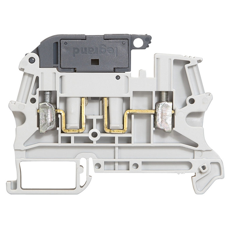 Legrand 037181 - Bloc jonc Viking 3 à vis - 1 jonction - pr cartouche fusible 5x20 gris - pas 6