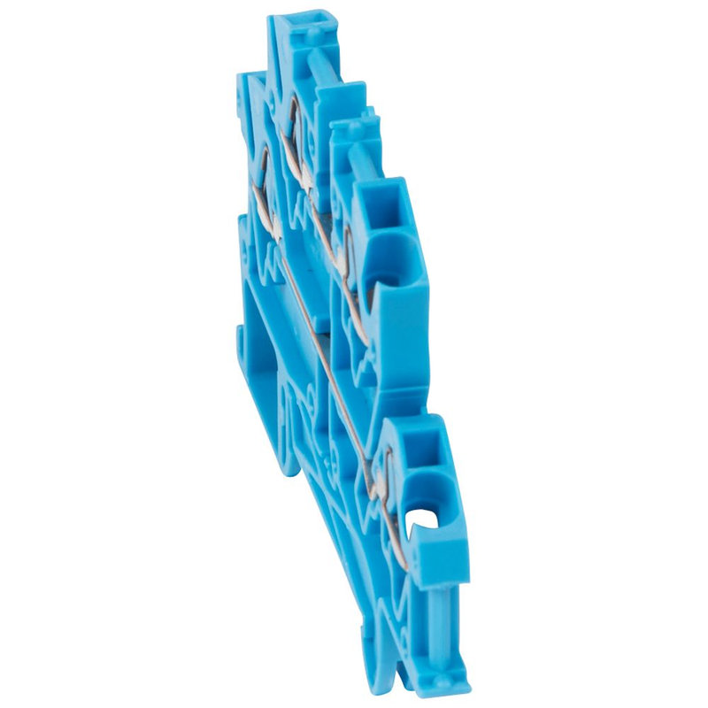 Legrand 037207 - Bloc jonc Viking 3 à ressort - 2 jonc/4 conduct - 2 étages - bleu - pas 5
