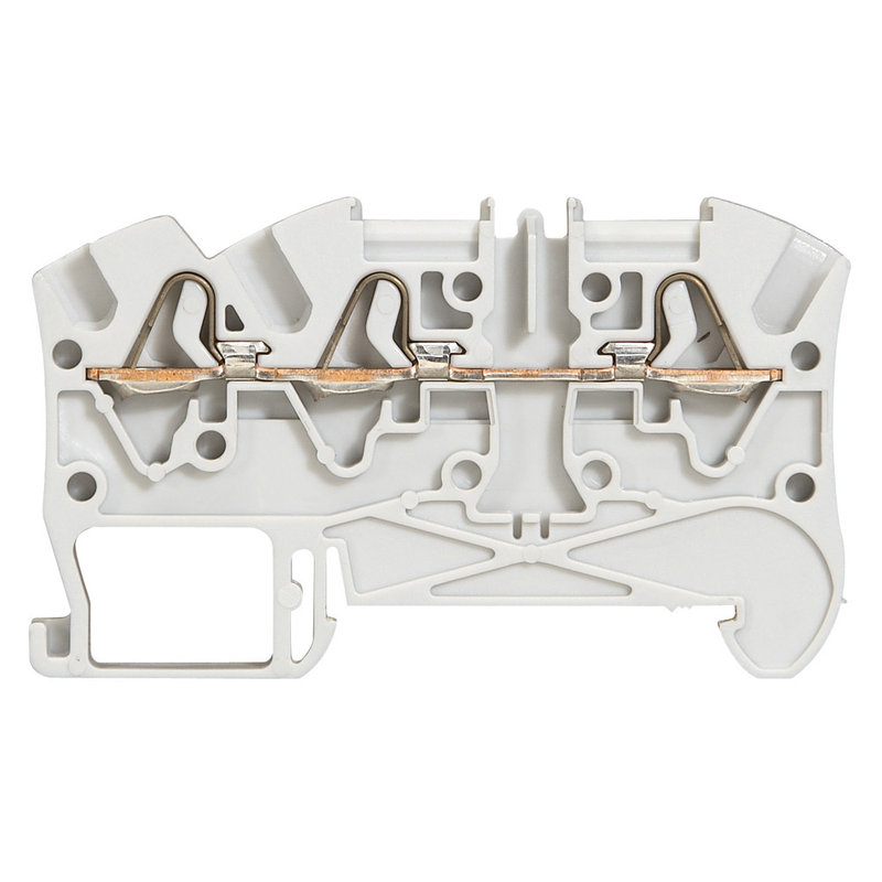 Legrand 037240 - Bloc jonc Viking 3 à ressort - 1 jonc/3 conduct - 1entr/2 sort - gris - pas 5