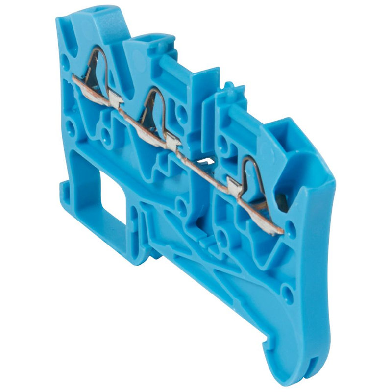 Legrand 037241 - Bloc jonc Viking 3 à ressort - 1 jonc/3 conduct - 1entr/2 sort - bleu - pas 5