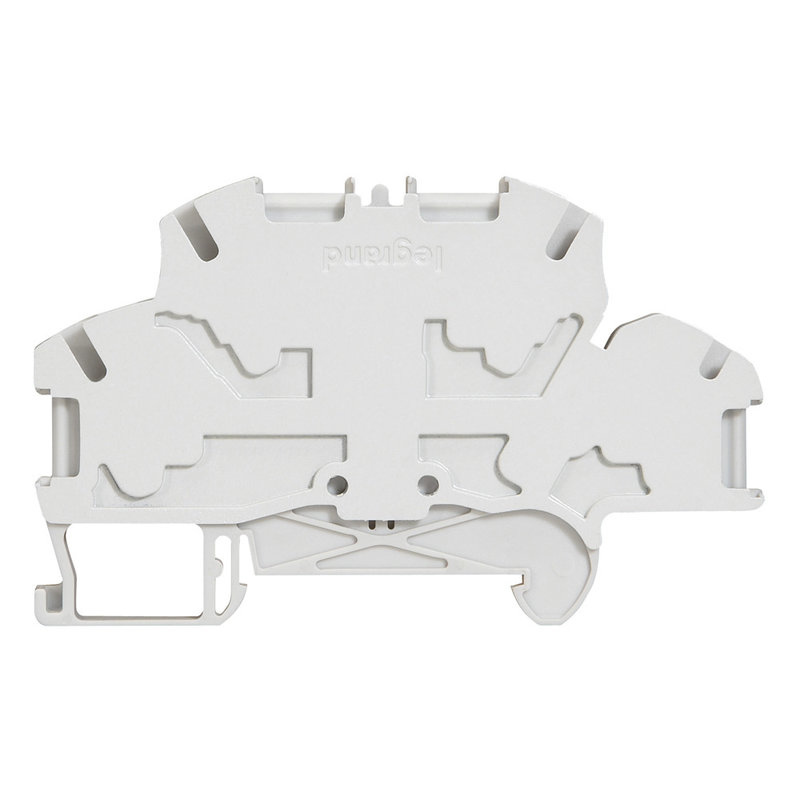 Legrand 037268 - Bloc jonc Viking 3 à ressort - 2 jonc/4 conduct - 2 étages - gris - pas 6