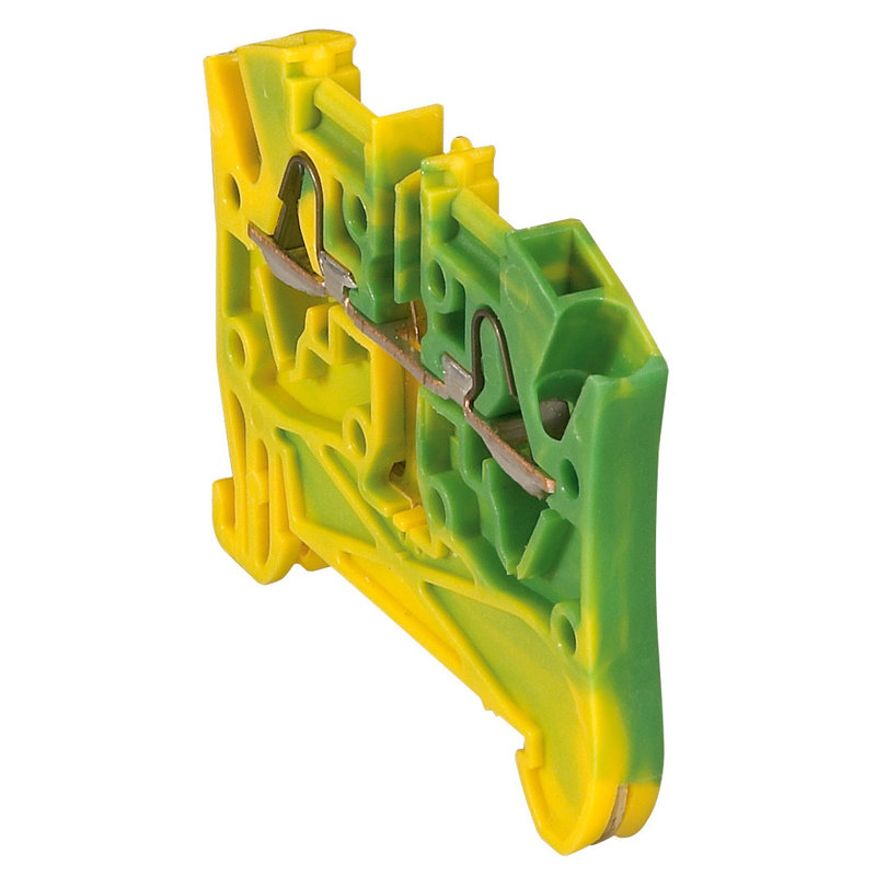 Legrand 037270 - Bloc jonc Viking 3 à ressort - 1 jonc/2 conduc -1entr/1sort-vert/jaune - pas 5