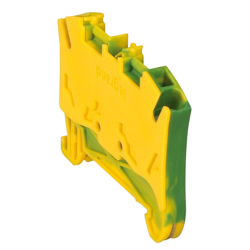 Legrand 037271 - Bloc jonc Viking 3 à ressort - 1 jonc/2 conduc -1entr/1sort-vert/jaune - pas 6