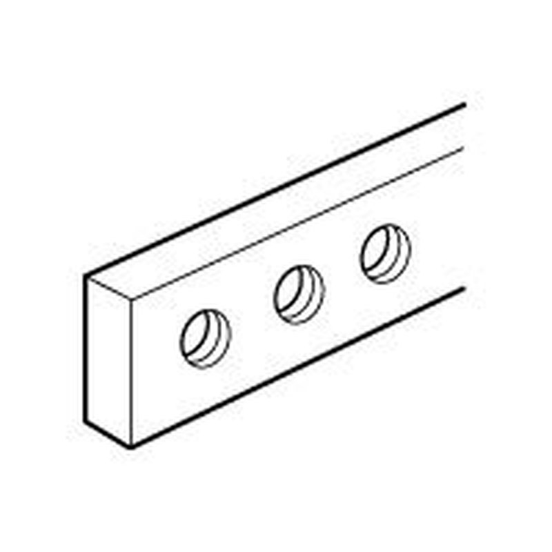 Legrand 037389 - Barre cuivre à trous taraudés 12x4mm - 160A admissibles - longueur 990mm
