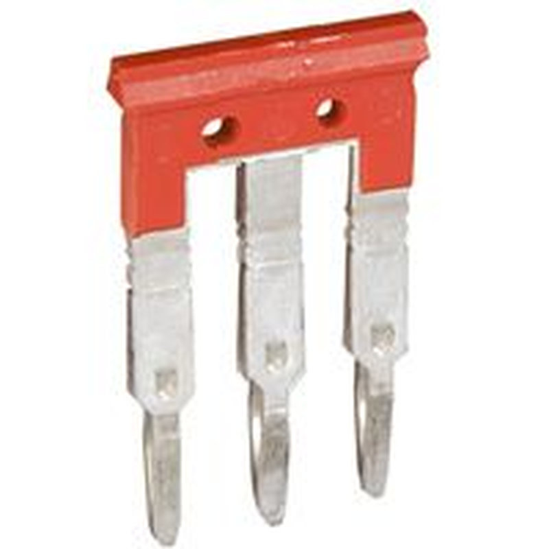 Legrand 037507 - Peigne pour 3 blocs de jonction à vis ou ressort Viking 3 pas 8mm - rouge