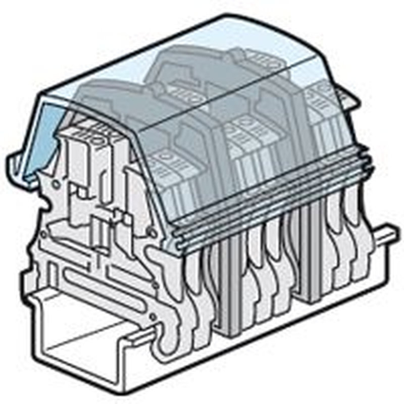 Legrand 037569 - Ecran de protect bloc jonc Viking 3 vis - à couper - 1entr/1sort - pas 12/15