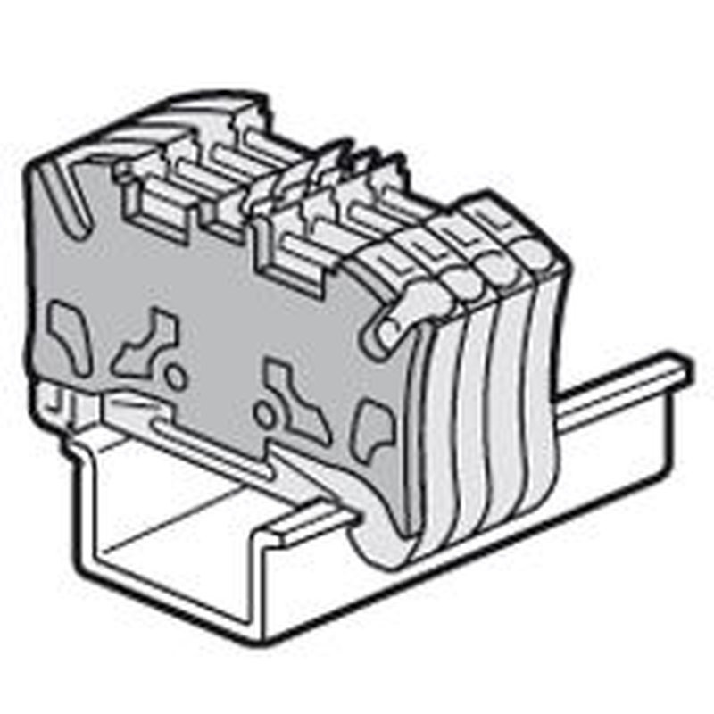 Legrand 037588 - Cloison terminale blocs de jonction à ressort Viking 3 2entrées/sorties pas 5mm