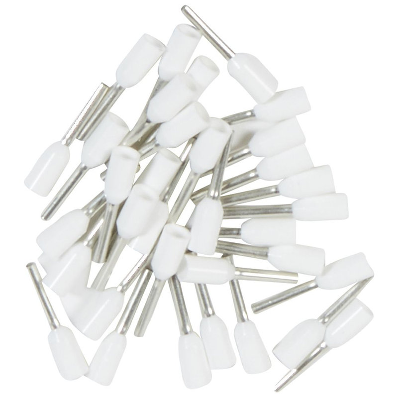 Legrand 037761 - Embouts de câblage à collerette iso Starfix - conducteurs section 0,5mm² - blanc