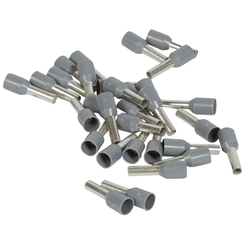 Legrand 037766 - Embouts de câblage à collerette iso Starfix - conducteurs section 2,5mm² - gris