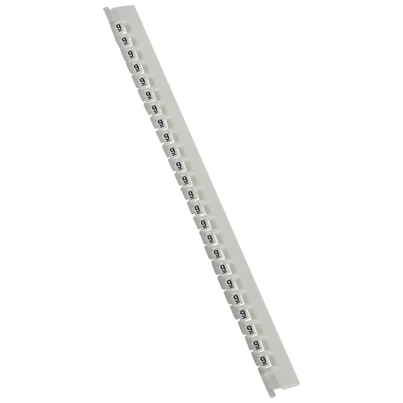 Legrand 037803 - Réglette 24 repères Mémocab larg.2,3mm + chiffre 9 selon couleur international