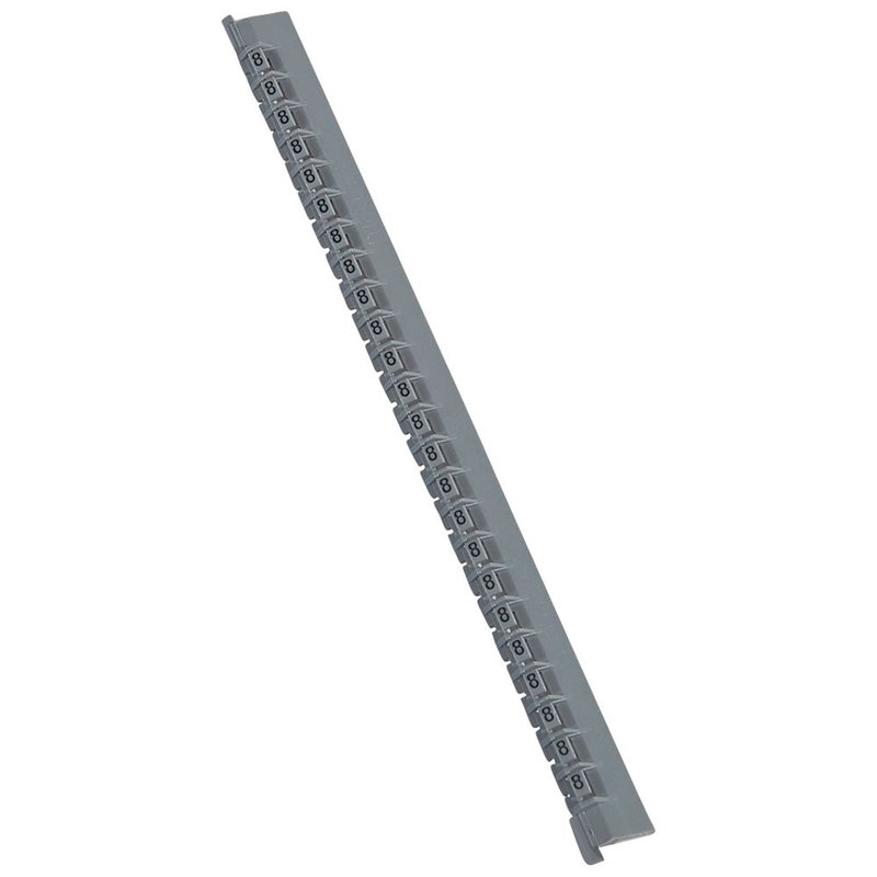 Legrand 037804 - Réglette 24 repères Mémocab larg.2,3mm + chiffre 8 selon couleur international