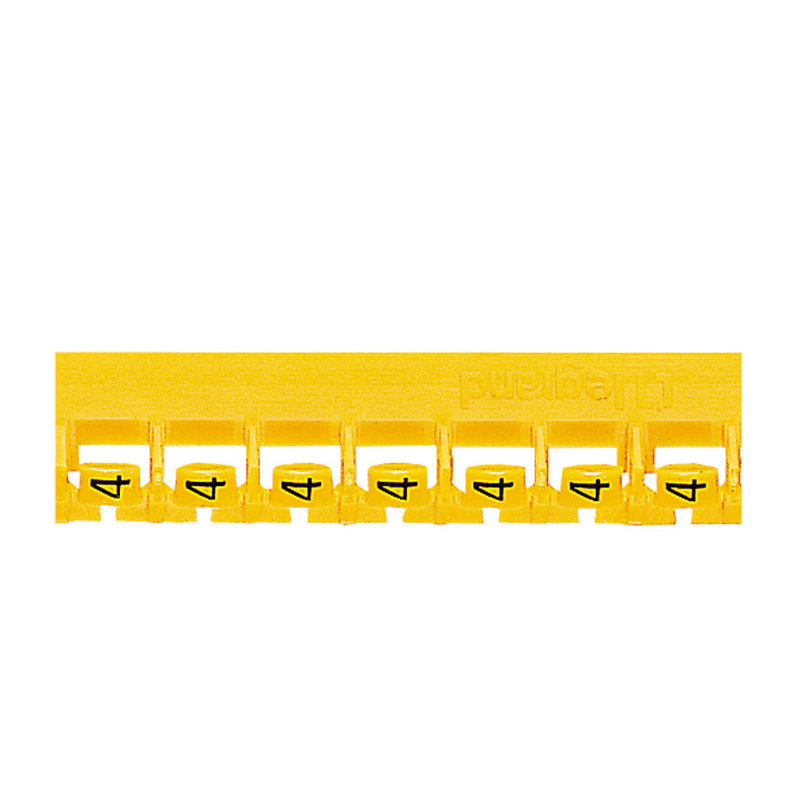 Legrand 037806 - Réglette 24 repères Mémocab larg.2,3mm + chiffre 4 selon couleur international