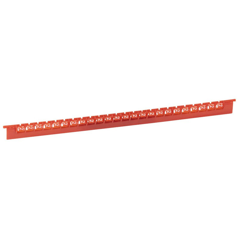 Legrand 037810 - Réglette 24 repères Mémocab larg.2,3mm + chiffre 2 selon couleur international