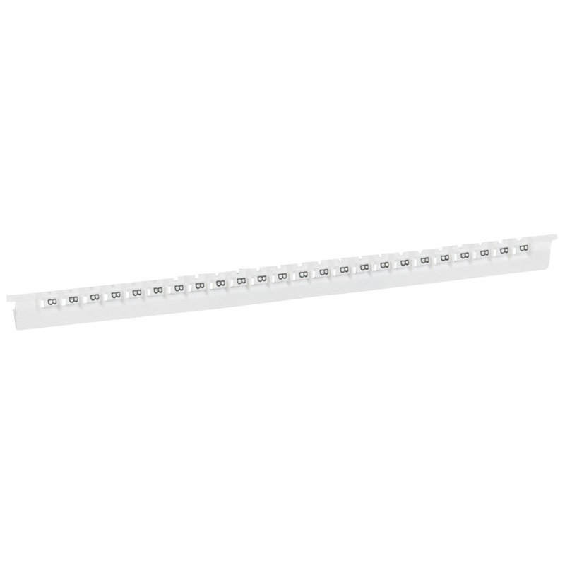 Legrand 037827 - Réglette 24 repères Mémocab largeur 2,3mm + lettre majuscule B noir/fond blanc