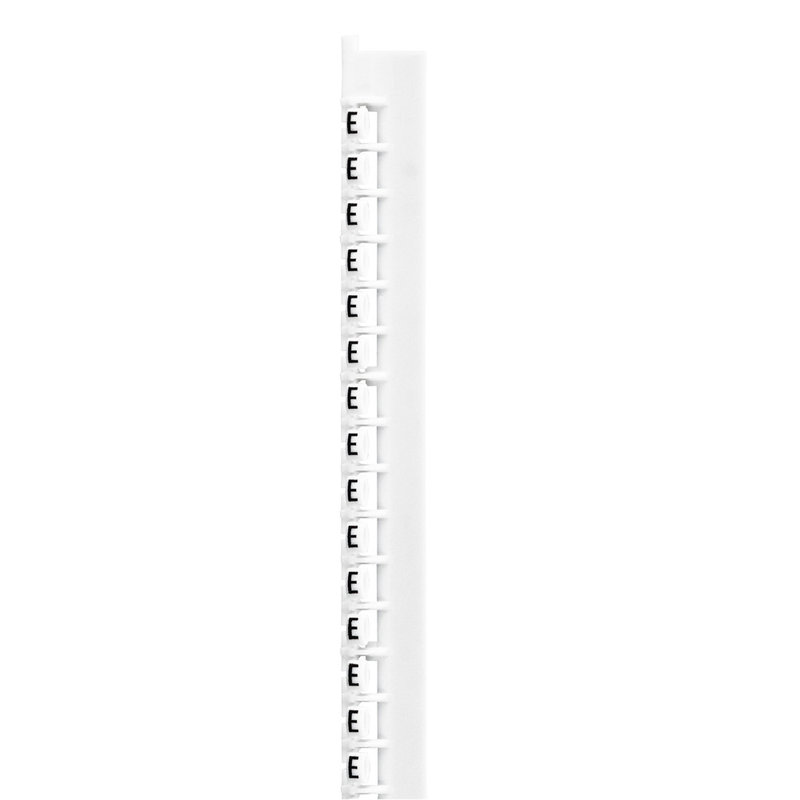 Legrand 037830 - Réglette 24 repères Mémocab largeur 2,3mm + lettre majuscule E noir/fond blanc