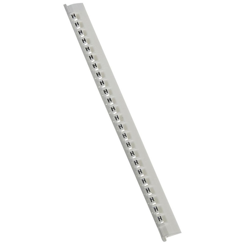 Legrand 037833 - Réglette 24 repères Mémocab largeur 2,3mm + lettre majuscule H noir/fond blanc