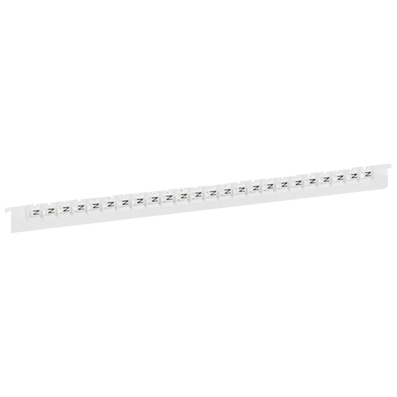Legrand 037839 - Réglette 24 repères Mémocab largeur 2,3mm + lettre majuscule N noir/fond blanc