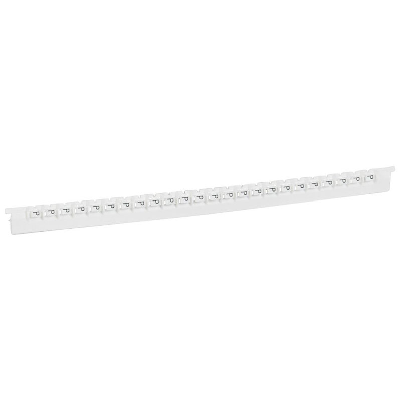 Legrand 037841 - Réglette 24 repères Mémocab largeur 2,3mm + lettre majuscule P noir/fond blanc