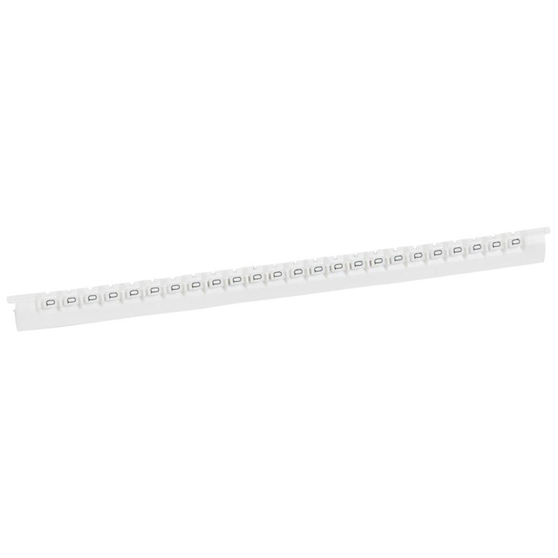 Legrand 037842 - Réglette 24 repères Mémocab largeur 2,3mm + lettre majuscule Q noir/fond blanc