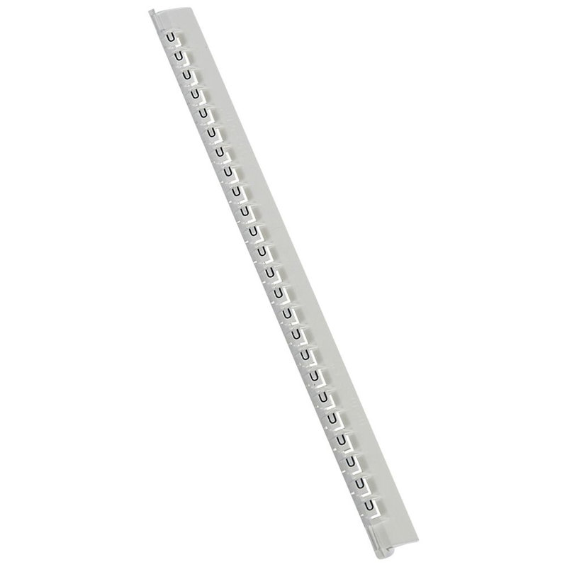 Legrand 037846 - Réglette 24 repères Mémocab largeur 2,3mm + lettre majuscule U noir/fond blanc