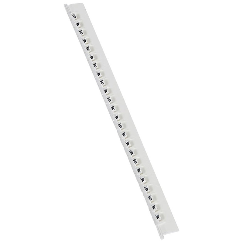 Legrand 037848 - Réglette 24 repères Mémocab largeur 2,3mm + lettre majuscule W noir/fond blanc