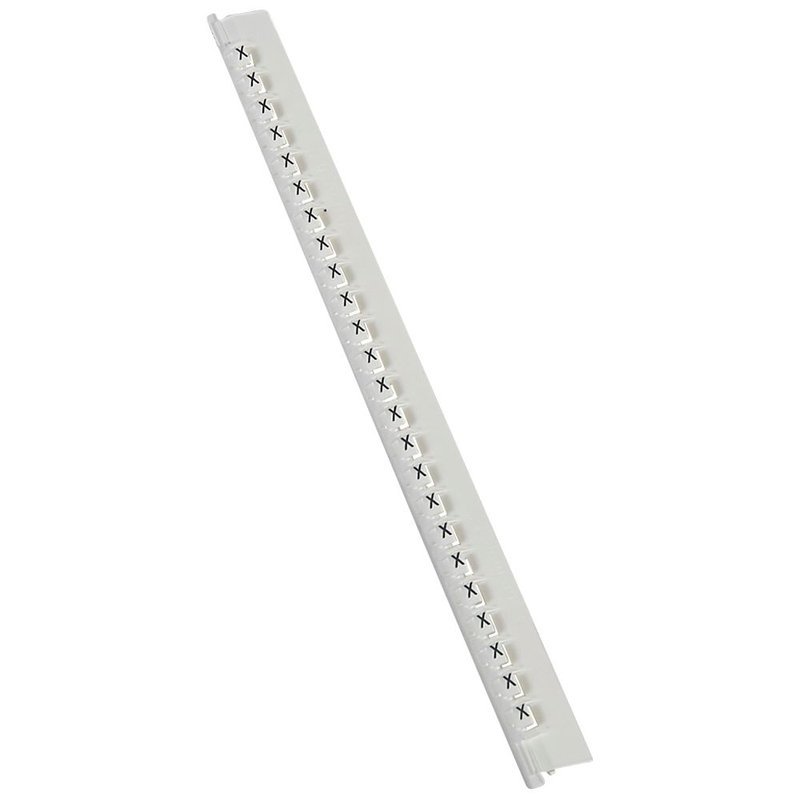 Legrand 037849 - Réglette 24 repères Mémocab largeur 2,3mm + lettre majuscule X noir/fond blanc