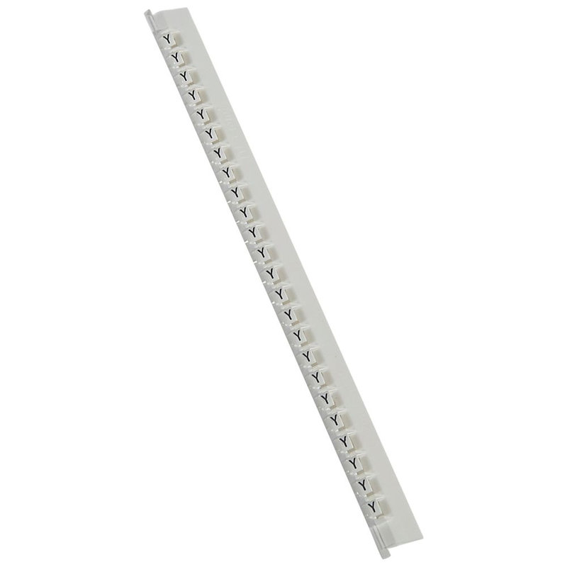 Legrand 037850 - Réglette 24 repères Mémocab largeur 2,3mm + lettre majuscule Y noir/fond blanc