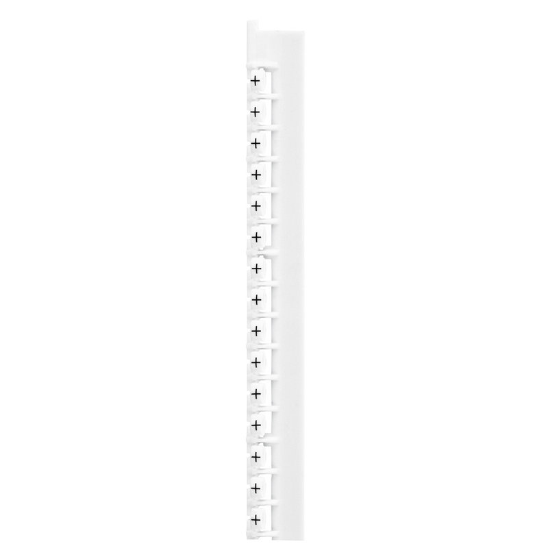 Legrand 037956 - Réglette 24 repères Mémocab larg.2,3mm -signe conventionnel plus noir/fond blanc