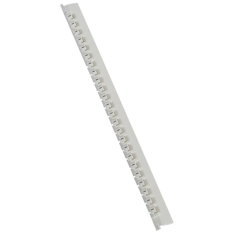 Legrand 037957 - Réglette 24 repères Mémocab L.2,3mm + signe conventionnel moins noir/fond blanc