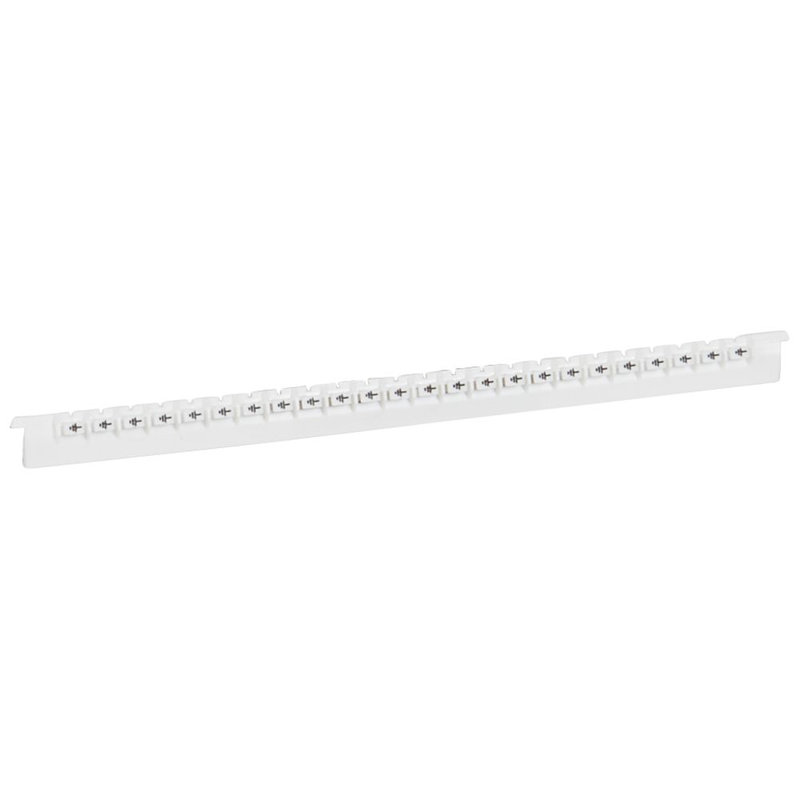Legrand 037960 - Réglette 24 repères Mémocab L.2,3mm + signe conventionnel terre noir/fond blanc