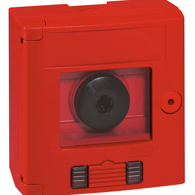 Legrand 038024 - Coffret bris de glace double position IP44 rouge avec 2 voyants - saillie
