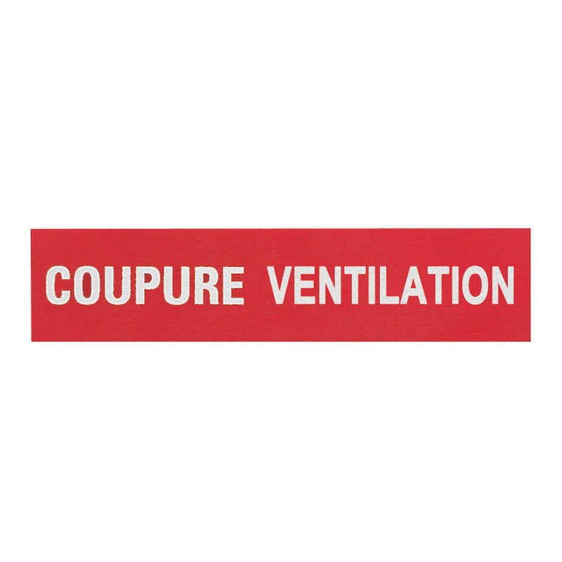 Legrand 038031 - Lot 3 étiquettes autocollantes - coupure ventilation blanche/fond rouge